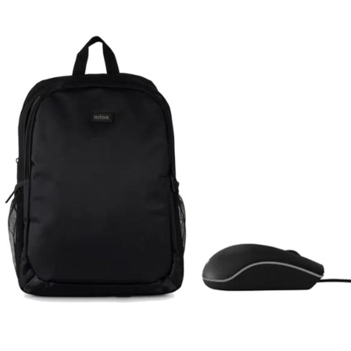 NILOX Mochila 15.6 Basic + ratón usb 1000dpi-IA30 NILOX Mochila 15.6 Basic + ratón usb 1000dpi