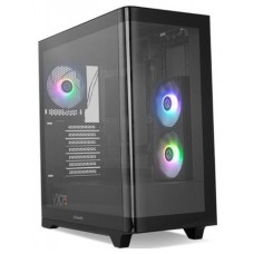 NOX Semitorre HUMMER ETHER Cristal Curvo Negro