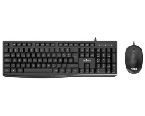 Nilox Teclado y raton Usb NXKME0012 Negro