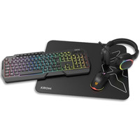 KROM KENTA PC Combo Gaming 4 en 1 RGB Negro