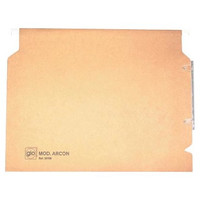 GIO Paq.25 carpetas colgantes visor lateral lomo V A4 Kraft bicolor