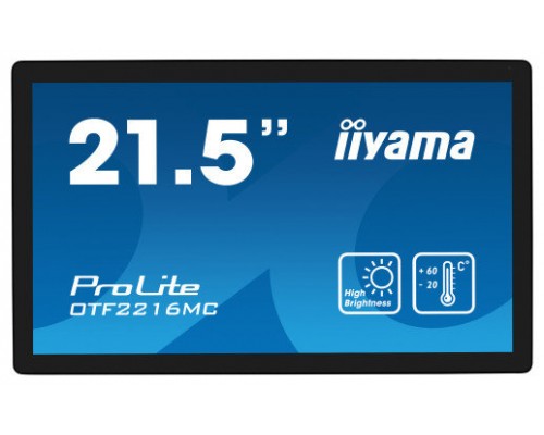 iiyama ProLite OTF2216MC-B1 pantalla para PC 39,6 cm (15.6") 1920 x 1080 Pixeles Full HD Pantalla táctil Negro (Espera 4 dias)