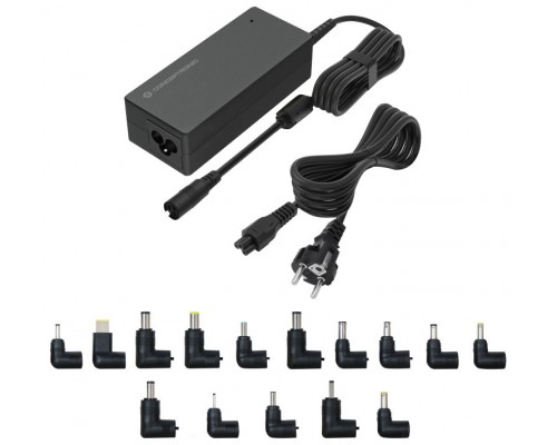 CONCEPTRONIC OZUL08B15 Cargador universal para portatil de 90W, 15 puntas de carga incluidas