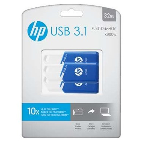 MEMORIA USB 3.1 HP 3x32GB X755W PACK AZUL-SX60 MEMORIA USB 3.1 HP 3x32GB X755W PACK AZUL