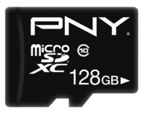 PNY - Tarjeta MicroSD 128GB + Adaptador - Clase 10