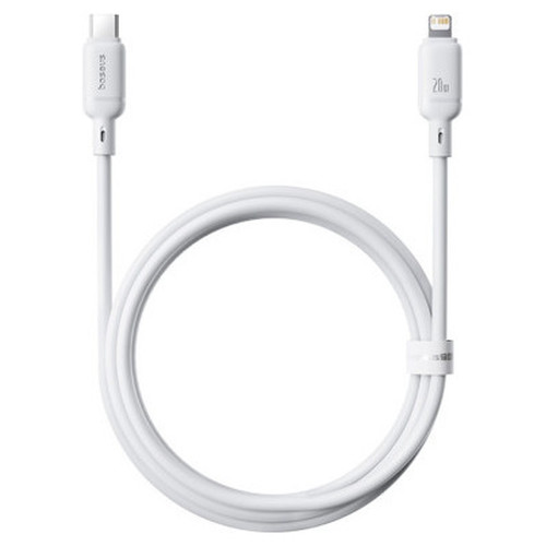OS-BASEUS SILKY SERIES FAST CHARGING CABLE TYPE-C TO IP 20W 1M MOON WHITE (Espera 4 dias)