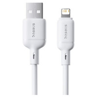 OS-BASEUS SILKY SERIES FAST CHARGING CABLE USB TO IP 2.4A 1M MOON WHITE (Espera 4 dias)