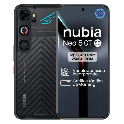 ZTE NUBIA NEO 5 GT 5G 12+256 NEGRO (Espera 4 dias)