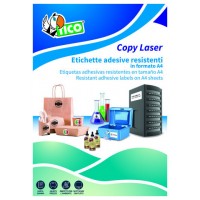 CAJA 100 HOJAS ETIQUETAS TRANSPARENTES BRILLANTES REDONDAS 25MM DIAMETRO PARA LASER COLOR TICO PC4-25 (Espera 4 dias)