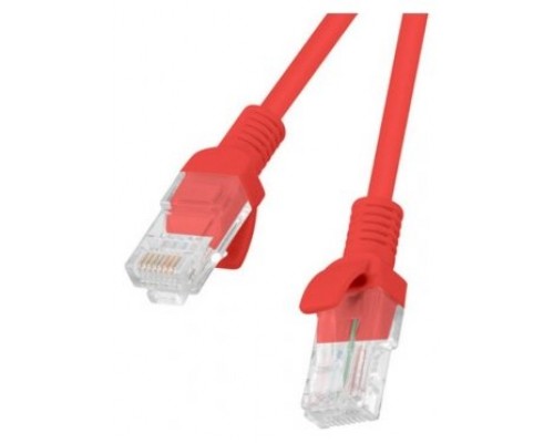 CABLE RED LANBERG LATIGUILLO CAT.6 UTP 0.5M ROJO FLUKE  PASSED