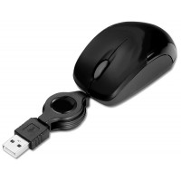 RATON USB MINI PHOENIX 1010+ NEGRO RETRACTIL (Espera 4 dias)