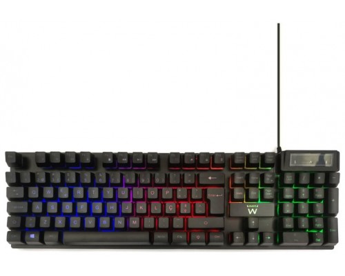 TECLADO GAMING EWENT USB RETROILUMINADO QUERTY PORTUGUES