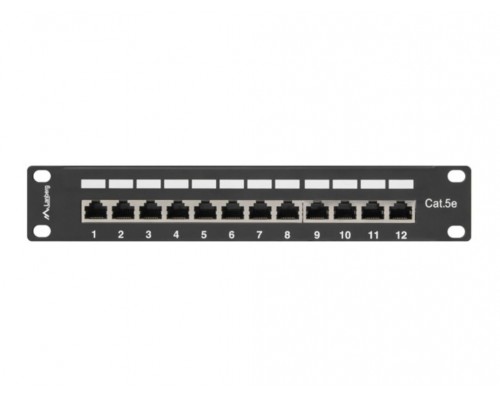 PATCH PANEL LANBERG 12 PUERTOS 1U 10" CAT.5E BLINDADO NEGRO-SX40 PATCH PANEL LANBERG 12 PUERTOS 1U 10" CAT.5E BLINDADO NEGRO