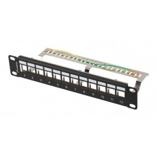 PATCH PANEL LANBERG 12 PUERTOS 1U RACK 10 FTP PARA MODULOS KEYSTONE NEGRO-SX41 PATCH PANEL LANBERG 12 PUERTOS 1U RACK 10 FTP PARA MODULOS KEYSTONE NEGRO