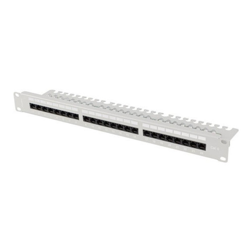 PATCH PANEL LANBERG 24 PUERTOS 1U 19" CAT.6 UTP CON ORGANIZADOR CABLES GRIS-SX60 PATCH PANEL LANBERG 24 PUERTOS 1U 19" CAT.6 UTP CON ORGANIZADOR CABLES GRIS