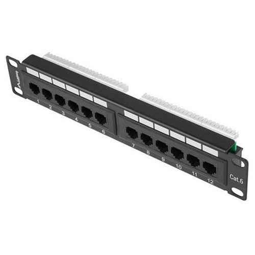 PATCH PANEL LANBERG 12 PUERTOS 1U 10" CAT.6 NEGRO-SX30 PATCH PANEL LANBERG 12 PUERTOS 1U 10" CAT.6 NEGRO
