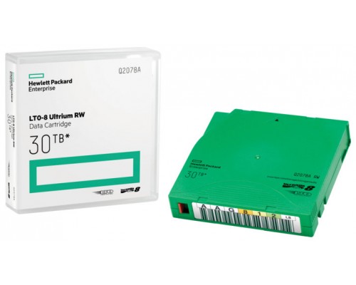 HPE Ultrium LTO-8 (BaFe) etiquetado 12TB/30TB (caja de 20un)