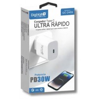 Cargador De Pared Digivolt Qc-2459 Usb-c Ultra Rapido