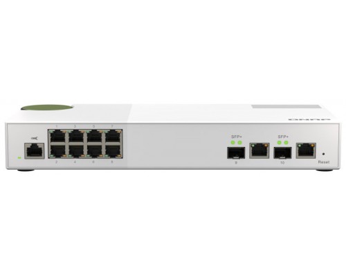 QNAP QSW-M2108R-2C switch Gestionado L2 Gigabit Ethernet (10/100/1000) Energía sobre Ethernet (PoE) Blanco (Espera 4 dias)