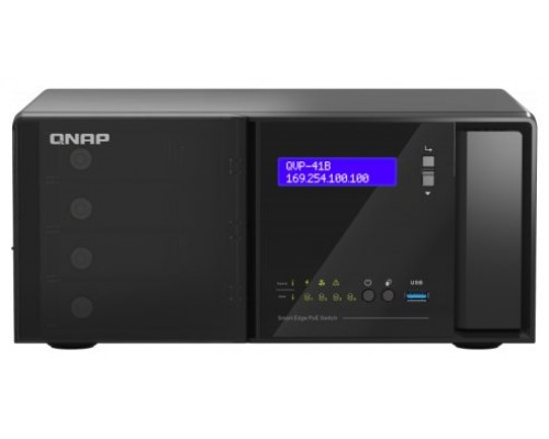 QNAP QVP-41B-8G-P Grabadore de vídeo en red (NVR) Negro (Espera 4 dias)