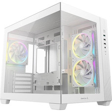 CAJA ATX SEMITORRE DEEPCOOL CG330 3F WH CRISTAL TEMP