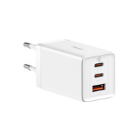 BASEUS GAN5 PRO FAST CHARGER 2C+U 65W EU WHITE (INCLUDE: BASEUS XIAOBAI SERIES FAST CHARGING CABLE TYPE-C TO TYPE-C 100W(20V/5A) 1M WHITE) (Espera 4 dias)-SX99 BASEUS GAN5 PRO FAST CHARGER 2C+U 65W EU WHITE (INCLUDE: BASEUS XIAOBAI SERIES FAST CHARGING CABLE TYPE-C TO TYPE-C 100W(20V/5A) 1M WHITE) (Espera 4 dias)