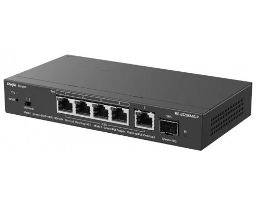 Reyee ES206MG-P Switch 4xmGb PoE 1xSFP+ 70W