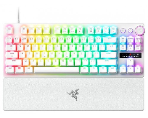 TECLADO RAZER HUNTSMAN V3 PRO (USA) TENKEYLESS BLANCO (RZ03-04981700-R3M1) (Espera 4 dias)