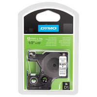 DYMO Cinta LM D1 12mmx7m Negro/transparente-IR25 DYMO Cinta LM D1 12mmx7m Negro/transparente