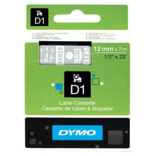 DYMO Cinta LM D1 12mmx7m Blanco/transparente-IR25 DYMO Cinta LM D1 12mmx7m Blanco/transparente