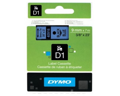 DYMO Cinta LM D1 9mmx7m Negro/azul