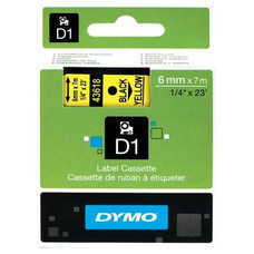 DYMO Cinta LM D1 6mmx7m Negro/amarillo-IR25 DYMO Cinta LM D1 6mmx7m Negro/amarillo