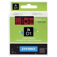 DYMO Cinta LM D1 19mmx7m Negro/rojo-IR25 DYMO Cinta LM D1 19mmx7m Negro/rojo