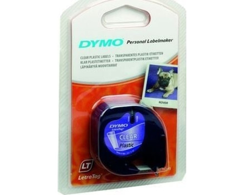 CINTA ROTULADORA DYMO LET 12X4 NEGRO-TRA