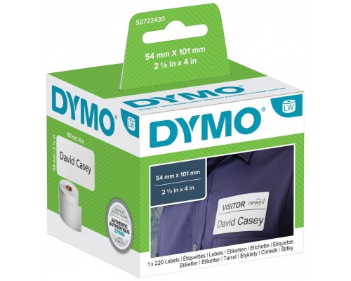 DYMO Etiqueta LW env&iacute;o 101x54mm, 1 rollo etiquetas (220) Papel blanco