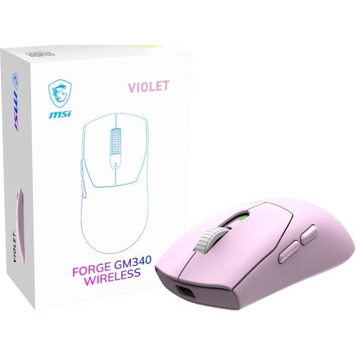 MSI Rat&oacute;n Inal&aacute;mbrico FORGE GM340W VIOLET 12000DPI