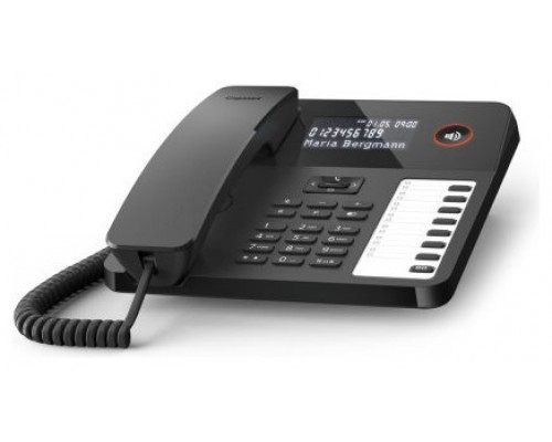 Gigaset DESK 600 Tel&eacute;fono anal&oacute;gico Identificador de llamadas Negro (Espera 4 dias)