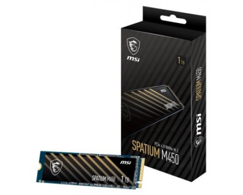 MSI SPATIUM M450 PCIe 4.0 NVMe M.2 1TB PCI Express 4.0 3D NAND (Espera 4 dias)