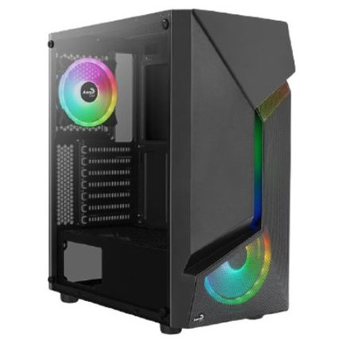 CAJA ATX AEROCOOL SCAPE BLACK V3 FRONTAL CON LINEA