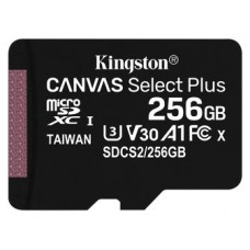 MICRO SD KINGSTON 256GB CL10 UHS-I CANVAS SELECT PLUS