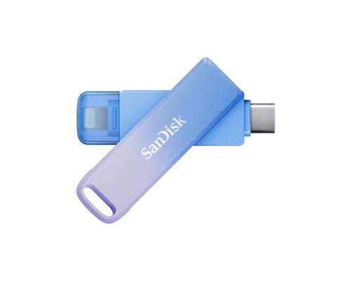 SanDisk Creator Phone Drive unidad flash USB 256 GB USB Type-C / Lightning 3.2 Gen 1 (3.1 Gen 1) Azul, Lila (Espera 4 dias)-SX60 SanDisk Creator Phone Drive unidad flash USB 256 GB USB Type-C / Lightning 3.2 Gen 1 (3.1 Gen 1) Azul, Lila (Espera 4 dias)