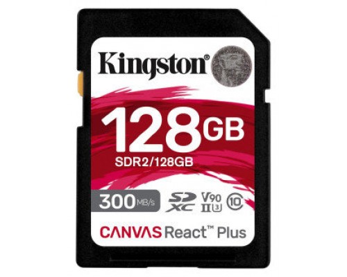 Kingston Technology Canvas React Plus 128 GB SD UHS-II Clase 10 (Espera 4 dias)
