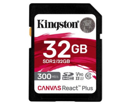 Kingston Technology Canvas React Plus 32 GB SD UHS-II Clase 10 (Espera 4 dias)
