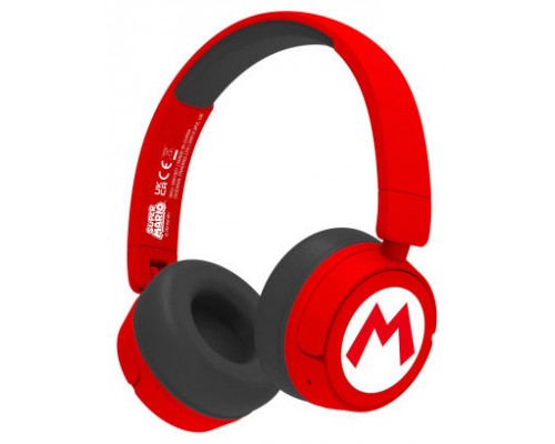 AURICULARES KIDS BT LOGO SUPER MARIO ROJO OTL TECHNOLOGIES REDSTRING SM1016 (Espera 4 dias)