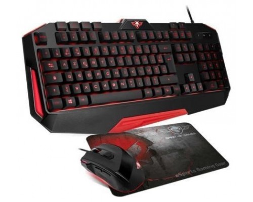 PRO GAMING PACK SPIRIT OF GAMER TECLADO + RATON + ALFOMBRILLA ESPAÑOL (Espera 4 dias)