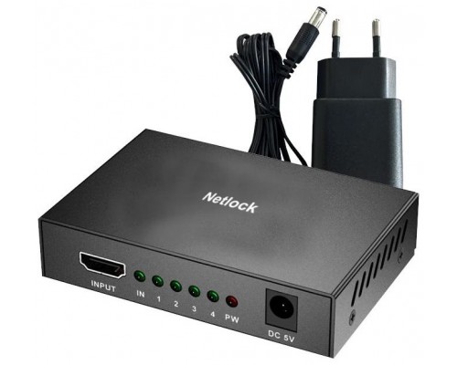 Netlock Splitter HDMI 4K/30Hz de 4 puertos