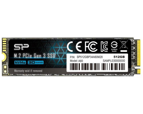 SP P34A60 512GB SSD M.2 PCIe Gen3x4 Nvme