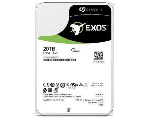 Seagate Exos X20 ST20000NM007D 20TB 6GB/S 3.5"