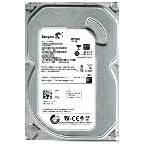DD SEAGATE 250GB SATA 600 16MB 7.2k-SX20 DD SEAGATE 250GB SATA 600 16MB 7.2k