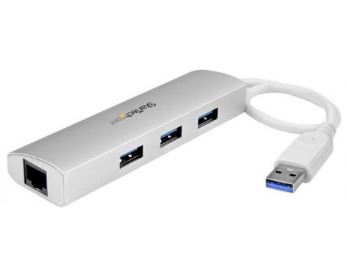 STARTECH HUB 3X USB 3.0 PORTATIL ETH.